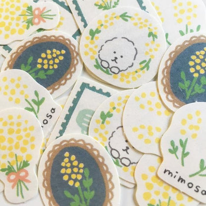 Spring Limited Washi Flake Seal - Mimosa - Furukawa Shiko - Default Title by Techo Treats Stationery