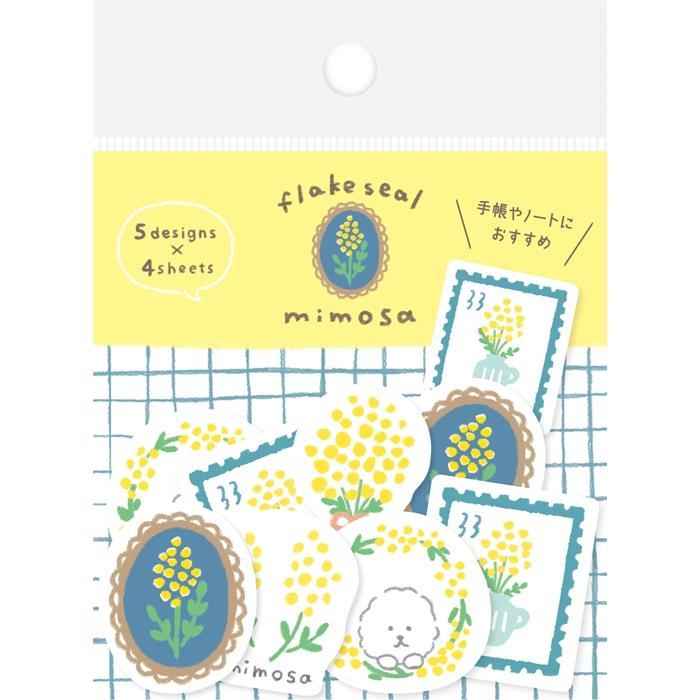Spring Limited Washi Flake Seal - Mimosa - Furukawa Shiko - Default Title by Techo Treats Stationery