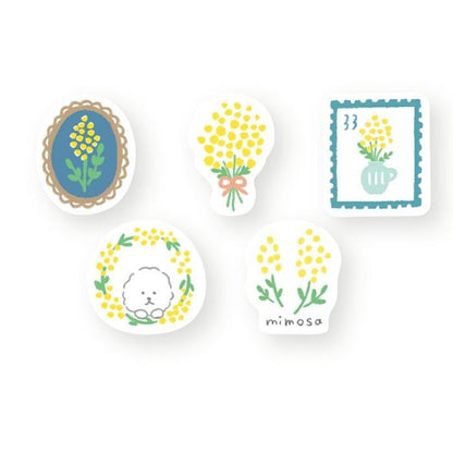 Spring Limited Washi Flake Seal - Mimosa - Furukawa Shiko - Default Title by Techo Treats Stationery