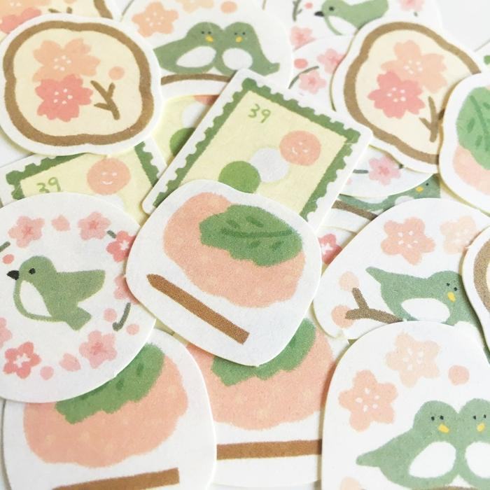 Spring Limited Washi Flake Seal - Sakura - Furukawa Shiko - Default Title by Techo Treats Stationery