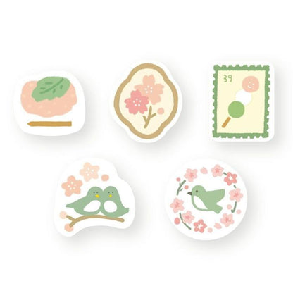 Spring Limited Washi Flake Seal - Sakura - Furukawa Shiko - Default Title by Techo Treats Stationery