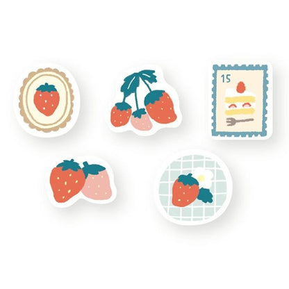 Spring Limited Washi Flake Seal - Strawberry - Furukawa Shiko - Default Title by Techo Treats Stationery