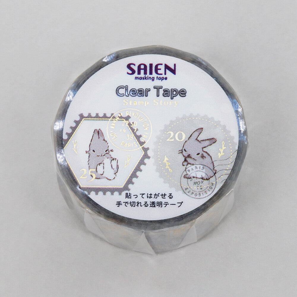 Stamp Story Foil-stamped Clear Tape - Rabbit - Techo Treats