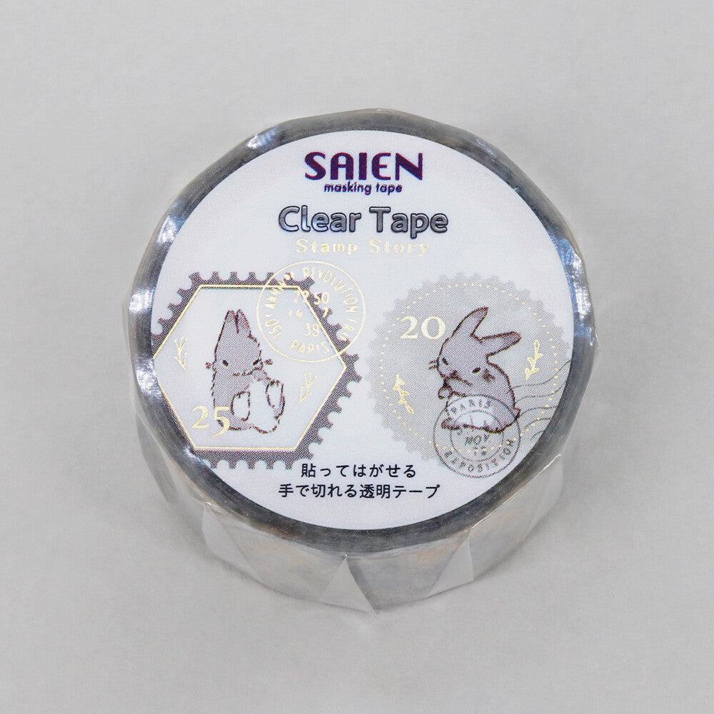 Stamp Story Foil-stamped Clear Tape - Rabbit - Techo Treats