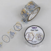 Stamp Story Foil-stamped Clear Tape - Rabbit - Techo Treats