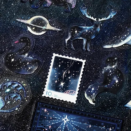 STARDUST MAGIC Foil-stamped Clear Sticker - Black Hole - Techo Treats