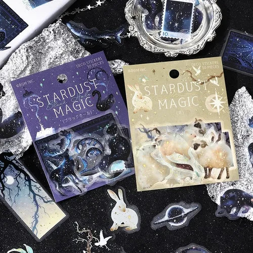 STARDUST MAGIC Foil-stamped Clear Sticker - Black Hole - Techo Treats
