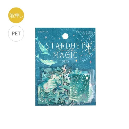 STARDUST MAGIC Foil-stamped Clear Sticker - Earth - Techo Treats