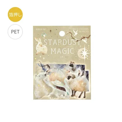 STARDUST MAGIC Foil-stamped Clear Sticker - Moon - Techo Treats