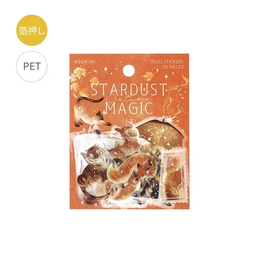 STARDUST MAGIC Foil-stamped Clear Sticker - Saturn - Techo Treats