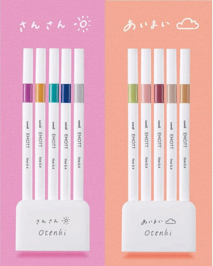 (Stationery Girls Fair Limited Edition) Otenki EMOTT 5 Color Set - Cloudy - Techo Treats