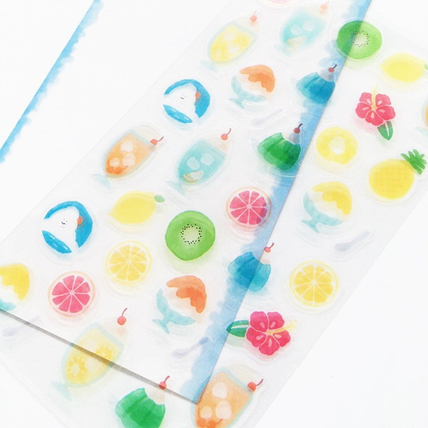 Summer Limited Clear Sticker Sheet - Fresh Parlor - Furukawa Shiko - Default Title by Techo Treats Stationery