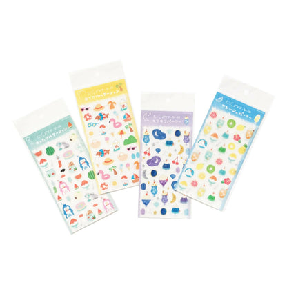 Summer Limited Clear Sticker Sheet - Relaxed Vacation - Furukawa Shiko - Default Title by Techo Treats Stationery