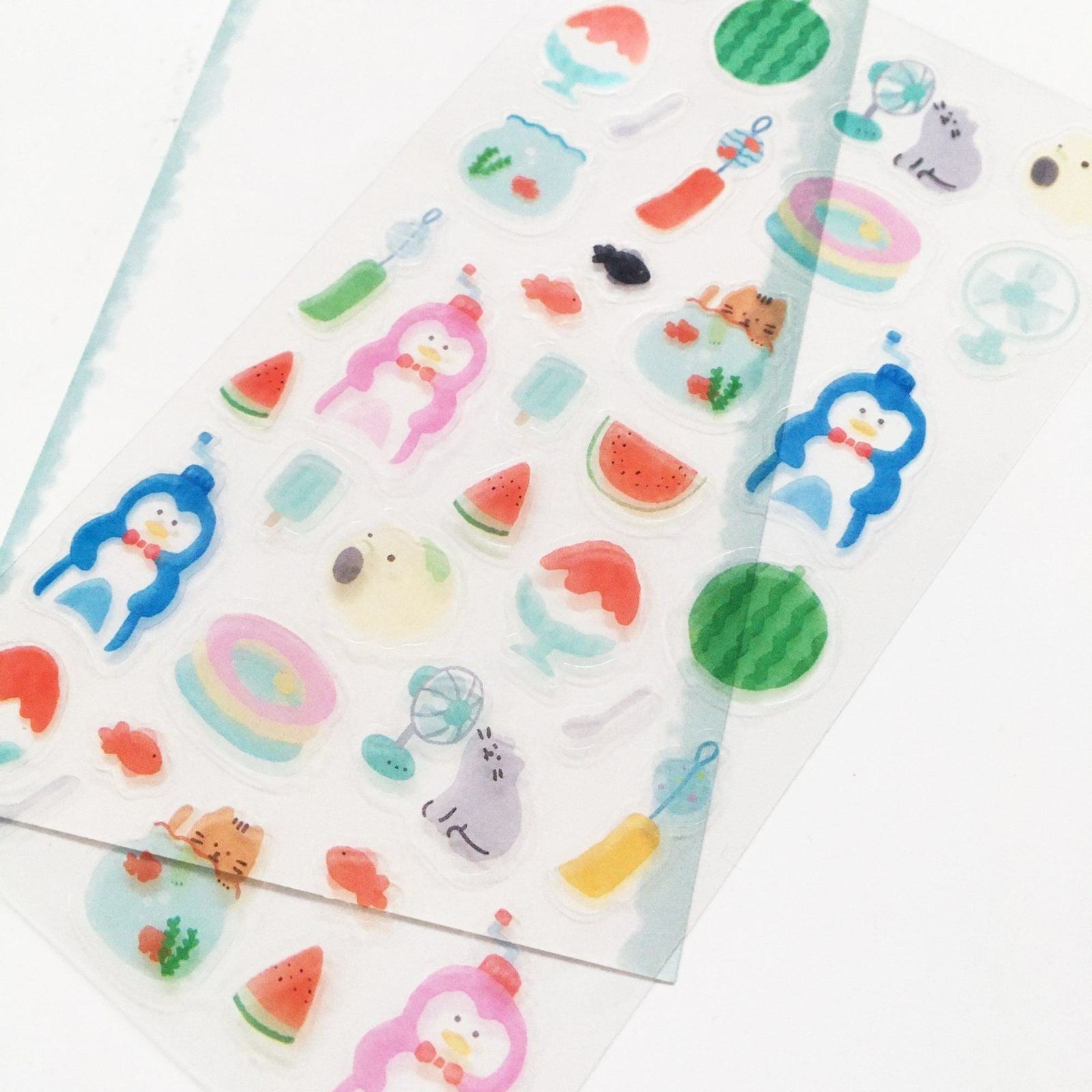 Summer Limited Clear Sticker Sheet - Relaxed Vacation - Techo Treats