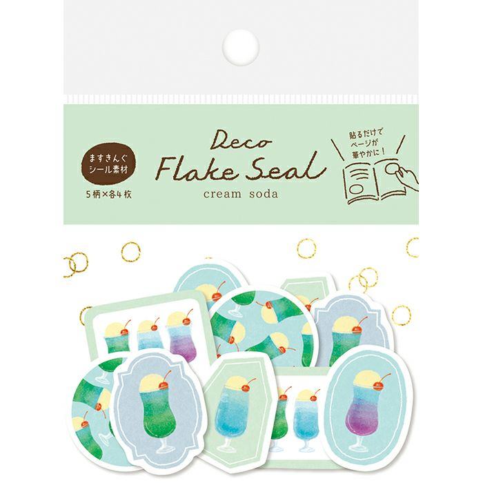 Summer Limited Deco Flake Seal - Cream Soda - Furukawa Shiko - Default Title by Techo Treats Stationery