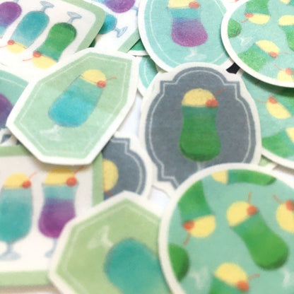 Summer Limited Deco Flake Seal - Cream Soda - Furukawa Shiko - Default Title by Techo Treats Stationery