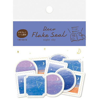 Summer Limited Deco Flake Seal - Night Sky - Furukawa Shiko - Default Title by Techo Treats Stationery