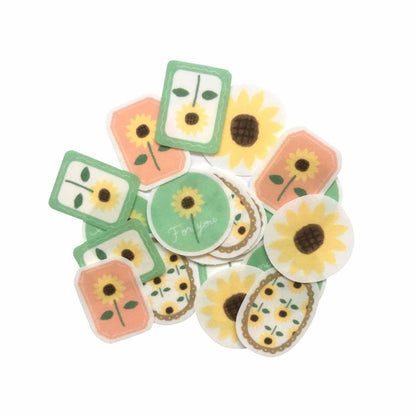 Summer Limited Deco Flake Seal - Sunflower - Furukawa Shiko - Default Title by Techo Treats Stationery