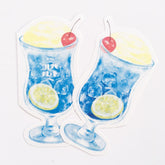 Summer Limited Die-cut Mini Letter - Cafe Cobalt - Furukawa Shiko - Default Title by Techo Treats Stationery