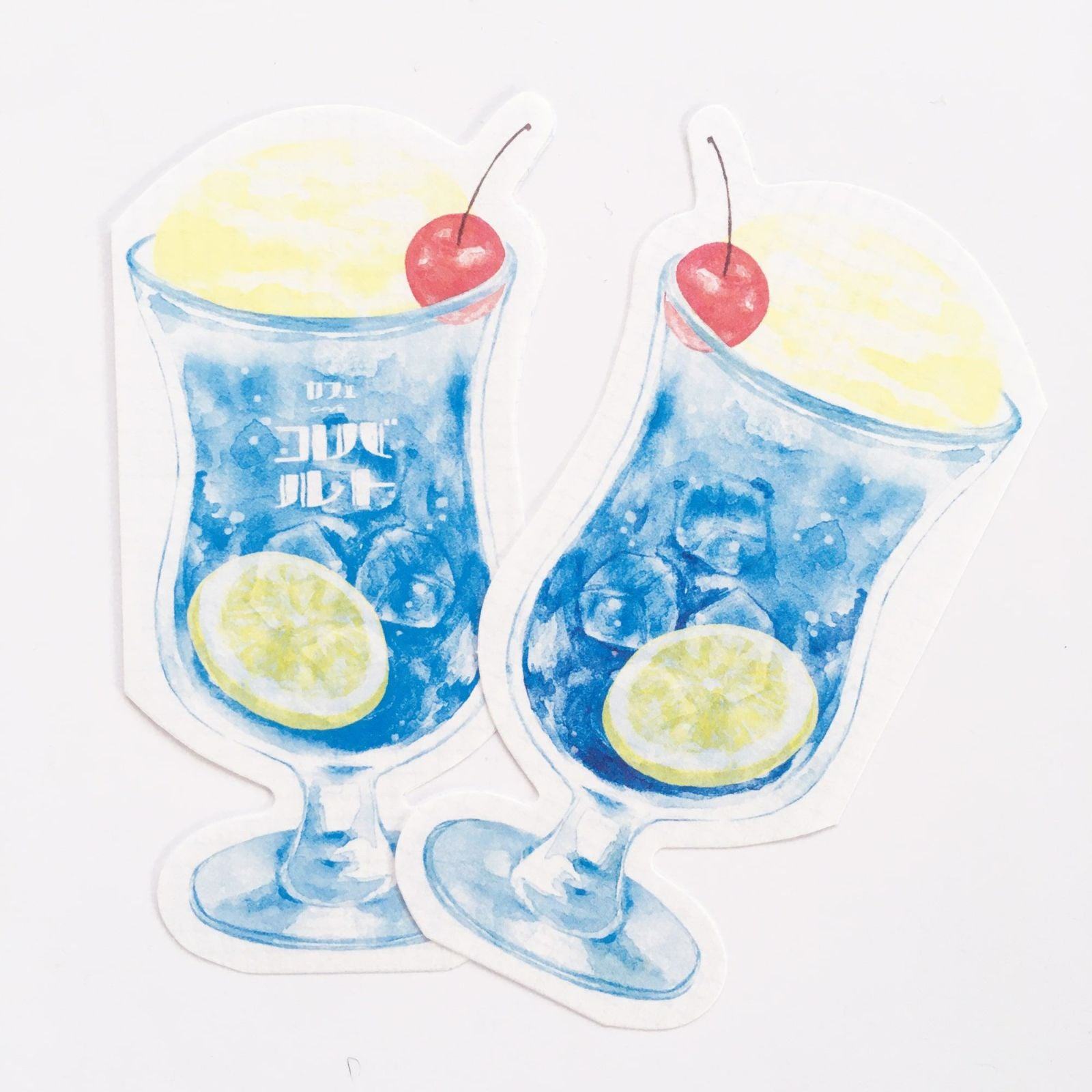 Summer Limited Die-cut Mini Letter - Cafe Cobalt - Furukawa Shiko - Default Title by Techo Treats Stationery