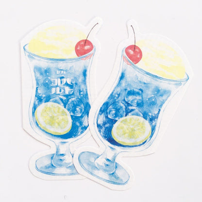 Summer Limited Die-cut Mini Letter - Cafe Cobalt - Furukawa Shiko - Default Title by Techo Treats Stationery
