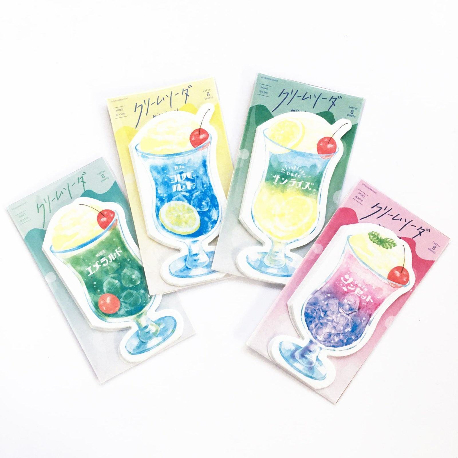 Summer Limited Die-cut Mini Letter - Jun Kissa Emerald - Furukawa Shiko - Default Title by Techo Treats Stationery