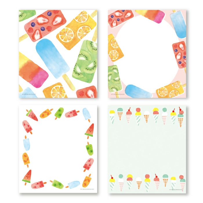 Summer Limited Memo Pad - Ice - Furukawa Shiko - Default Title by Techo Treats Stationery