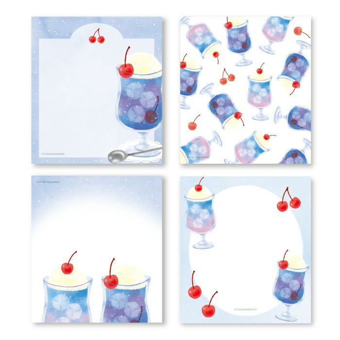 Summer Limited Memo Pad - Purple Soda - Furukawa Shiko - Default Title by Techo Treats Stationery