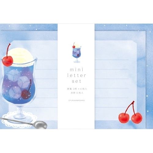 Summer Limited Mini Letter Set - Purple Soda - Furukawa Shiko - Default Title by Techo Treats Stationery