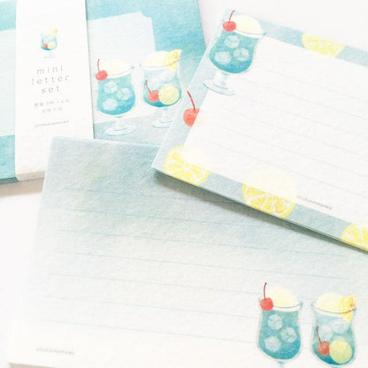 Summer Limited Mini Letter Set - Ramune Soda - Furukawa Shiko - Default Title by Techo Treats Stationery
