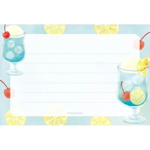 Summer Limited Mini Letter Set - Ramune Soda - Furukawa Shiko - Default Title by Techo Treats Stationery