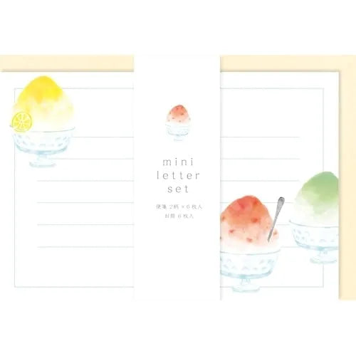 Summer Limited Mini Letter Set - Shaved Ice - Furukawa Shiko - Default Title by Techo Treats Stationery