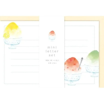 Summer Limited Mini Letter Set - Shaved Ice - Furukawa Shiko - Default Title by Techo Treats Stationery