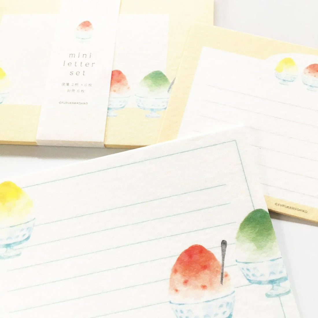 Summer Limited Mini Letter Set - Shaved Ice - Furukawa Shiko - Default Title by Techo Treats Stationery