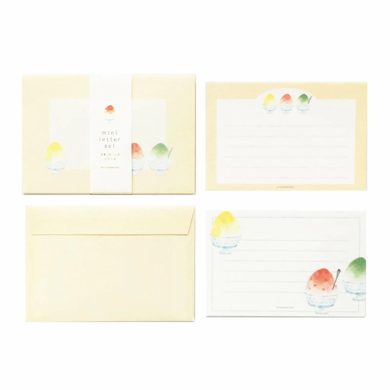 Summer Limited Mini Letter Set - Shaved Ice - Furukawa Shiko - Default Title by Techo Treats Stationery