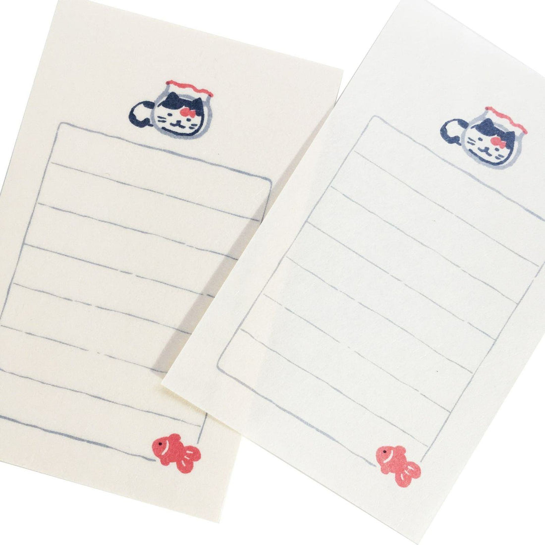 Summer Limited Soebumi-Sen Mini Letter Set - Cat and Goldfish - Furukawa Shiko - Default Title by Techo Treats Stationery