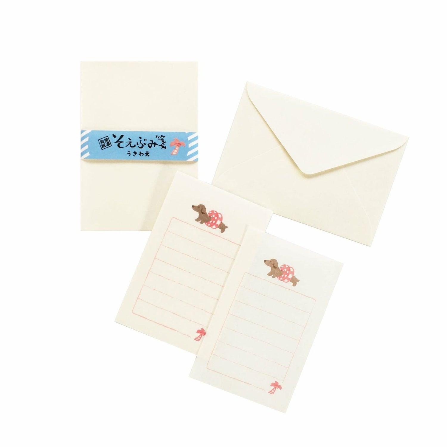 Summer Limited Soebumi-Sen Mini Letter Set - Ukiwa Dog - Furukawa Shiko - Default Title by Techo Treats Stationery