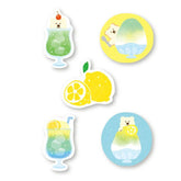 Summer Limited Washi Flake Seal - clear green - Furukawa Shiko - Default Title by Techo Treats Stationery