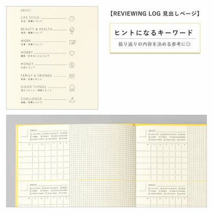 SUNNY LOG NOTE A5 - Yellow - IROHA PUBLISHING - Default Title by Techo Treats Stationery