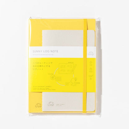 SUNNY LOG NOTE A5 - Yellow - IROHA PUBLISHING - Default Title by Techo Treats Stationery