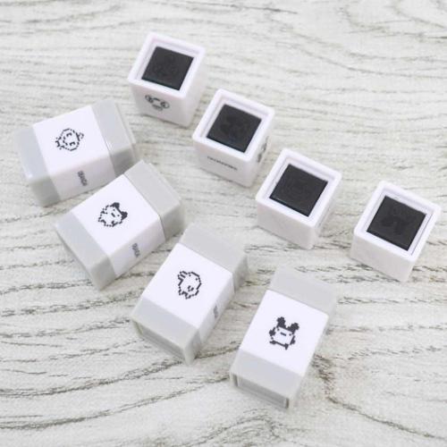 Tamagotchi Pochi Pom Stackable Mini Stamp (Set of 2) - Memetchi - KAMIO JAPAN - Default Title by Techo Treats Stationery
