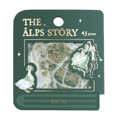 The Alps Story Foil-stamped Flake Seal - Green - Techo Treats
