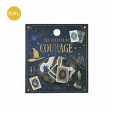 The Fourtune of Courage Foil-stamped Washi Flake Seal - Techo Treats