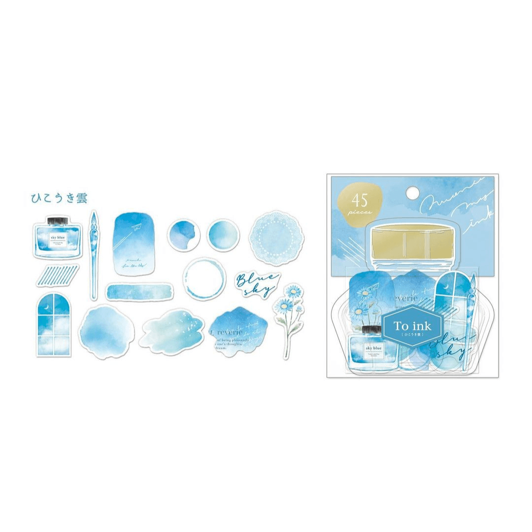 To Ink Flake Stickers - Airplane Cloud - Techo Treats