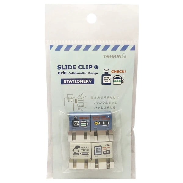 TOHKIN eric SLIDE CLIP Metal Clip - STATIONERY (4 pcs)
