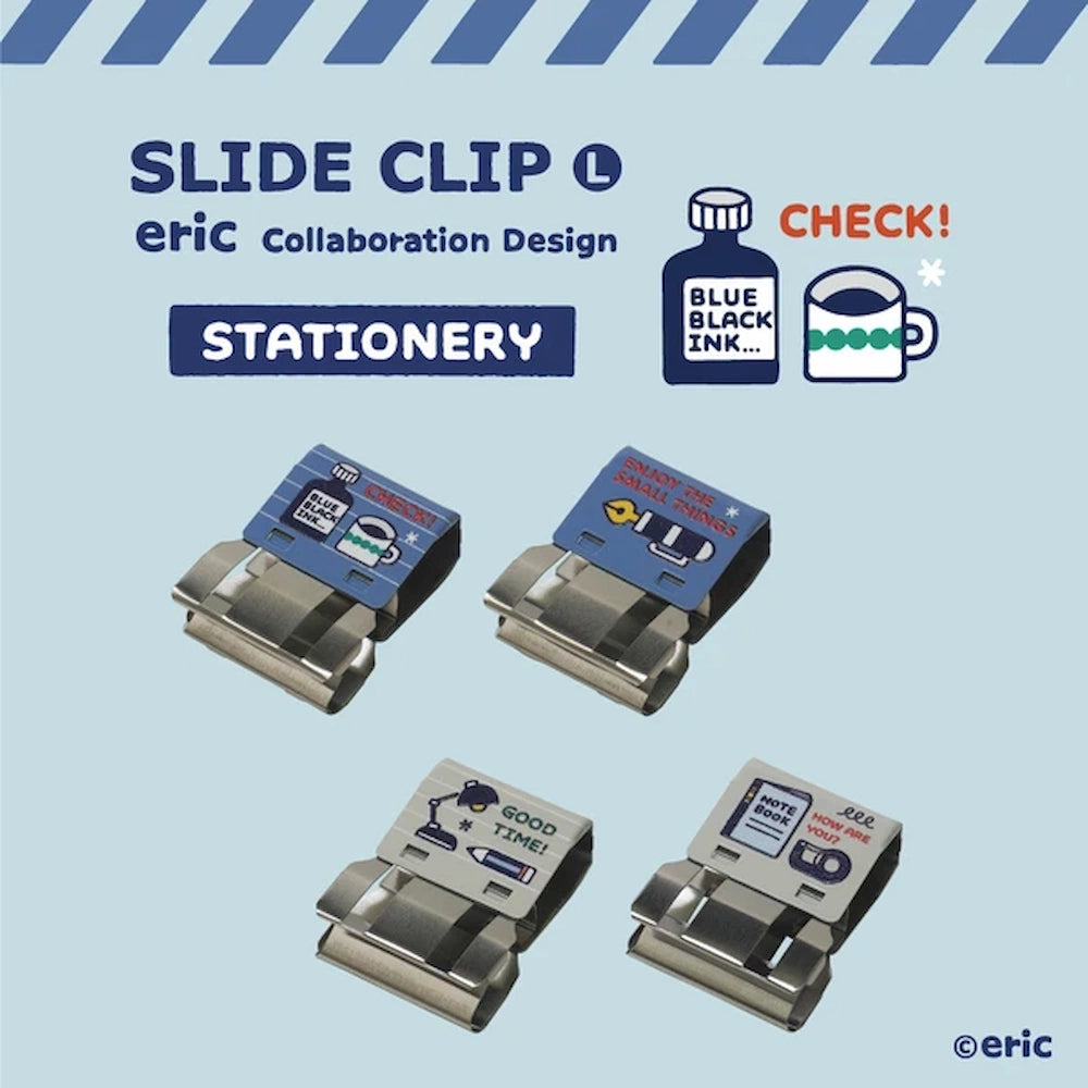 TOHKIN eric SLIDE CLIP Metal Clip - STATIONERY (4 pcs)