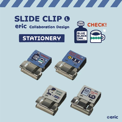 TOHKIN eric SLIDE CLIP Metal Clip - STATIONERY (4 pcs)