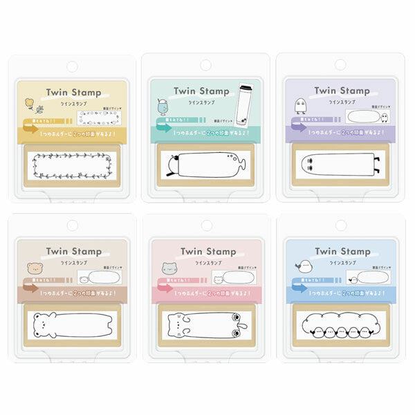 Twin Stamp Double-sided Penetrating Stamp - Botanical - KAMIO JAPAN - Default Title by Techo Treats Stationery