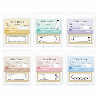 Twin Stamp Double-sided Penetrating Stamp - Drink - KAMIO JAPAN - Default Title by Techo Treats Stationery