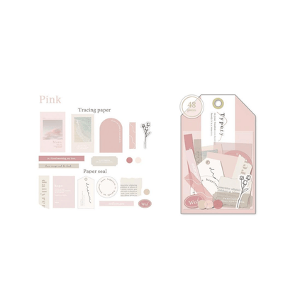 Typory Flake Stickers - Pink - Techo Treats